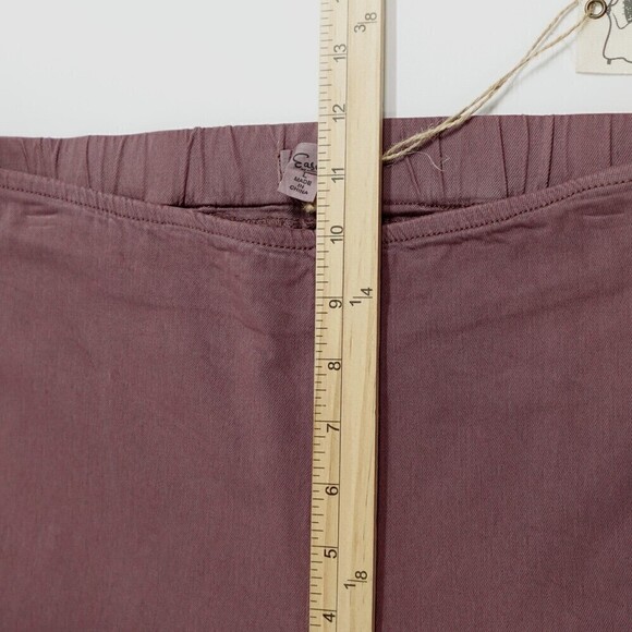 Easel Los Angeles Pants Womens Large Pink Pull-On Skinny Jeggings Raw-Hem - Picture 12 of 15